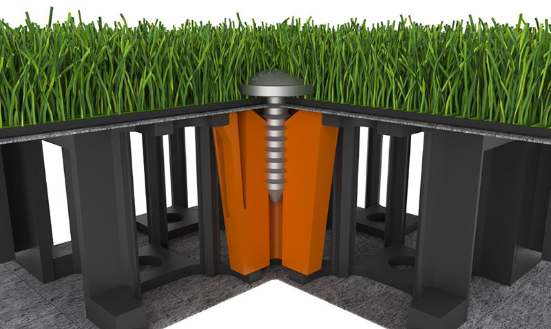 Drainpanel artificial grass