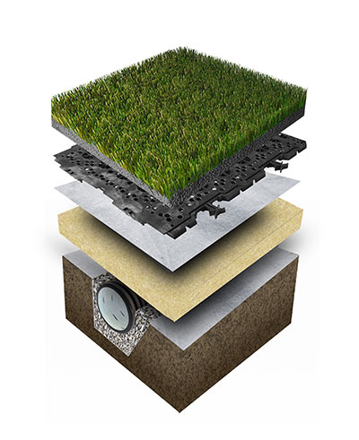 Basepanel ST 22 on soil with drainage